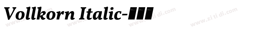 Vollkorn Italic字体转换